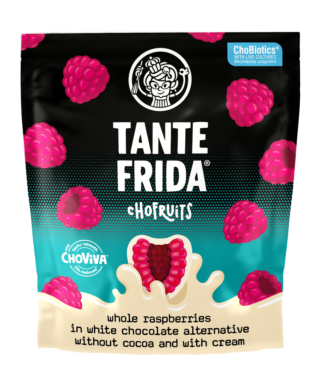 Tante Frida Chofruits Raspberries White with ChoViva