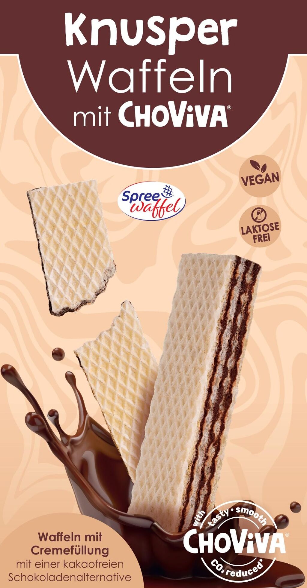 Crispy waffles with Choviva
