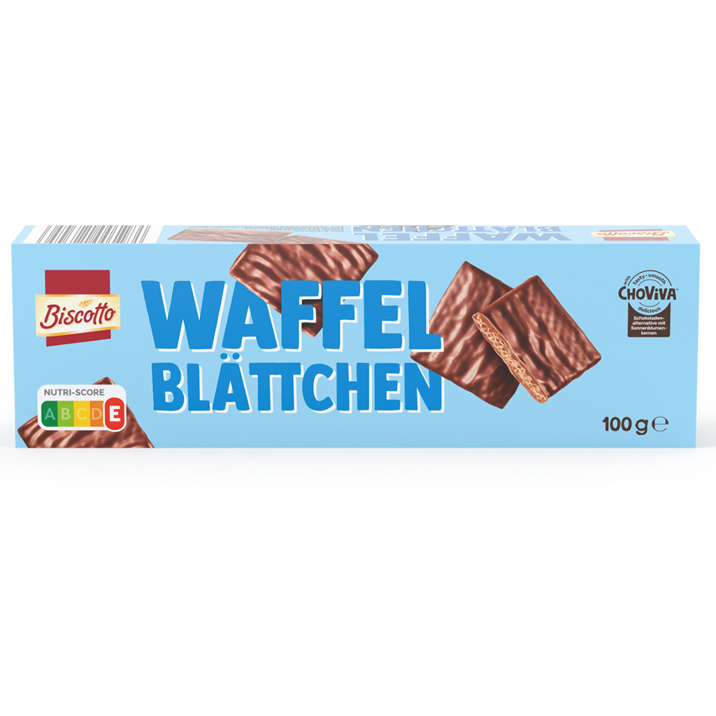 Biscotto wafer crisps with ChoViva